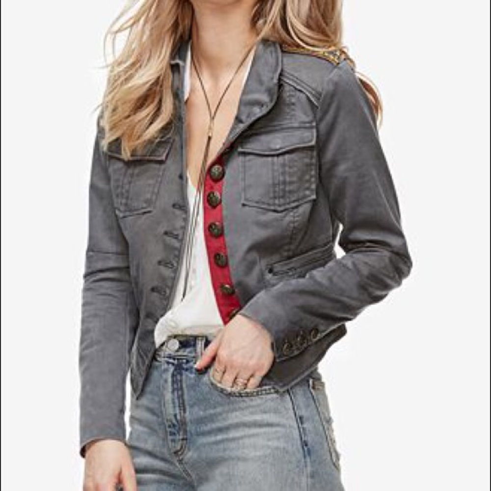 Final $ Free People Shrunken Officer Jacket - Picture 8 of 8
