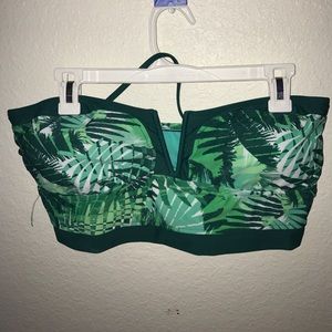 Palm tree bandeau bikini top