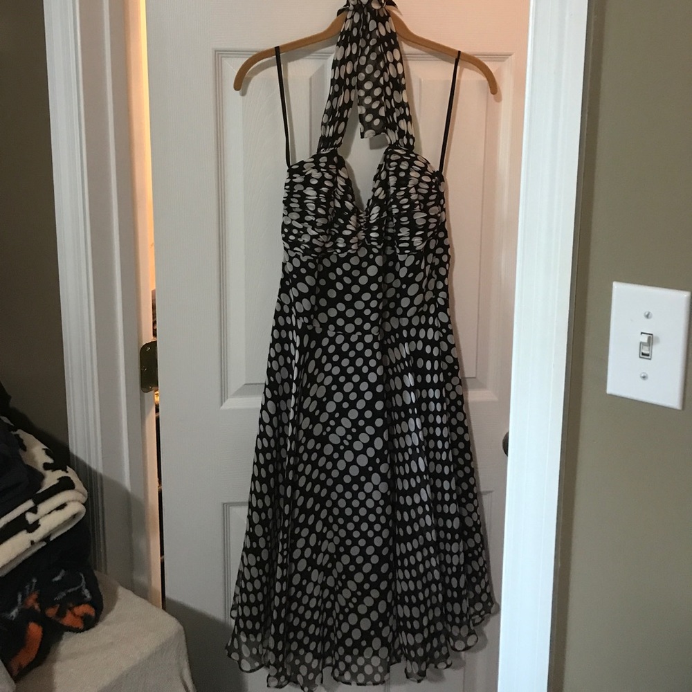 Halter polka dot dress