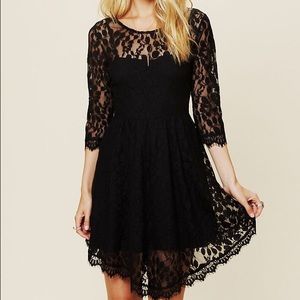 Free People black lace dress