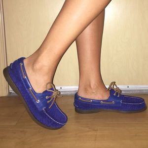 Sperry shoes- blue suede
