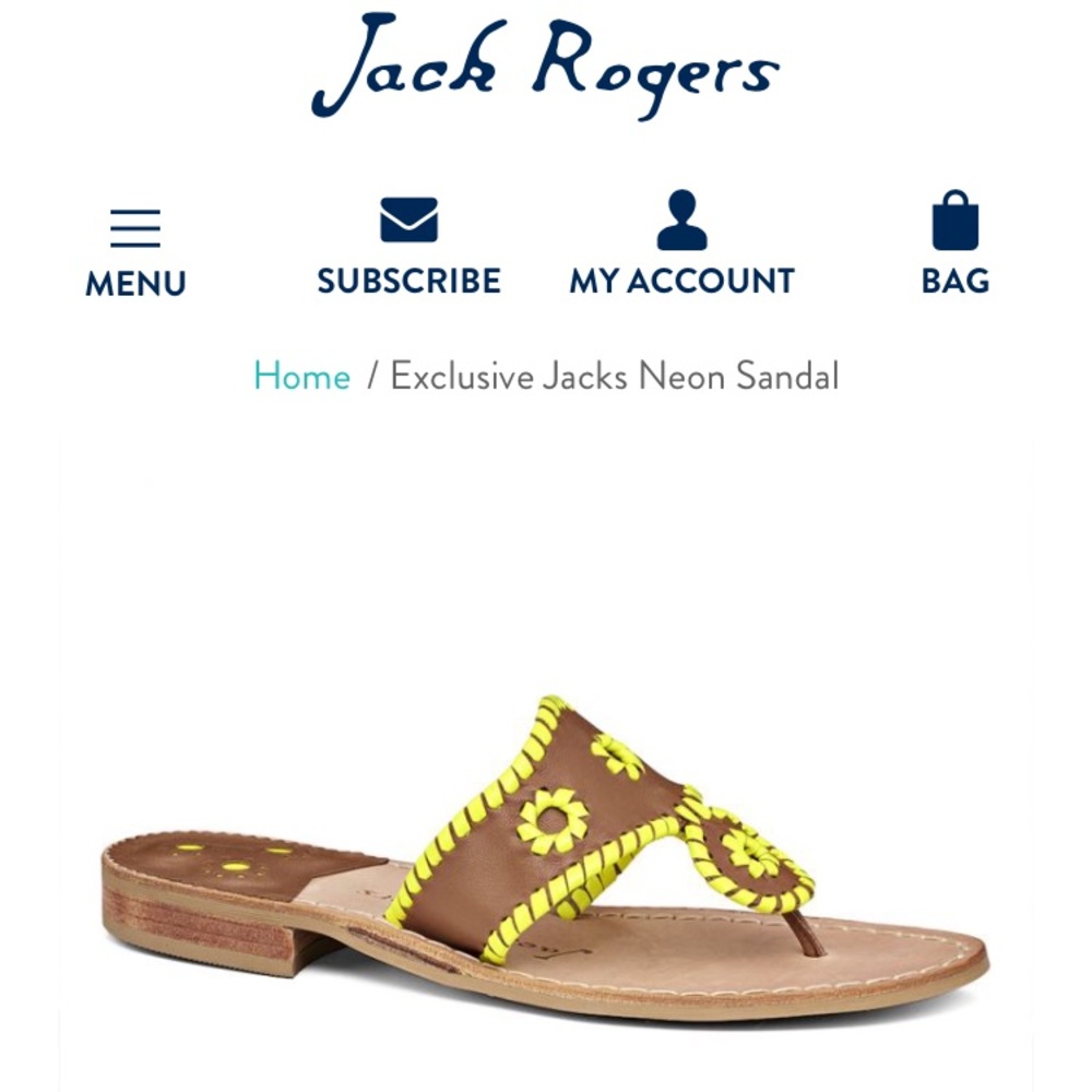Brand new Jack Rogers Neon sandals