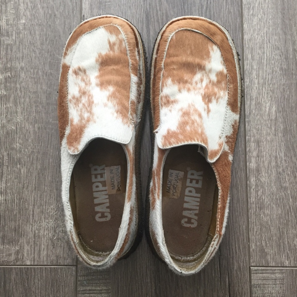 Camper pony loafers