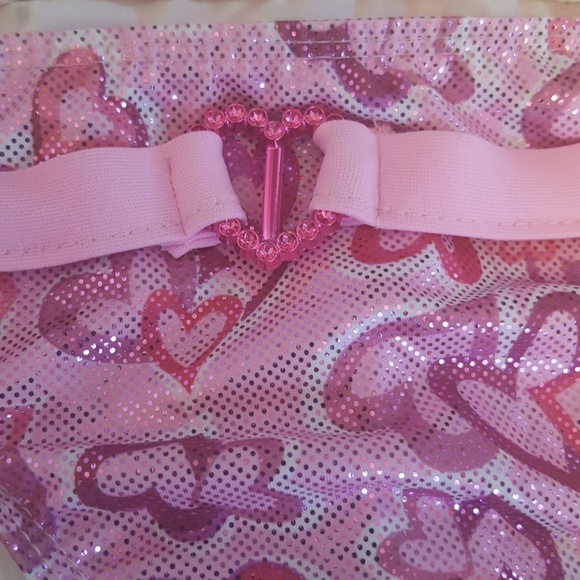 NEW Sparkle Pink Heart Tankini - Picture 2 of 7