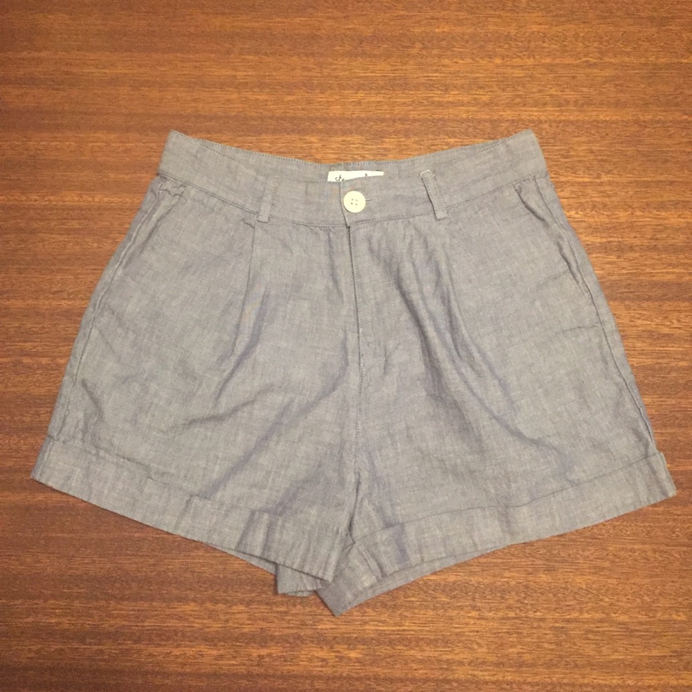 Steven Alan High Rise Chambray Shorts