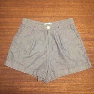 Steven Alan High Rise Chambray Shorts