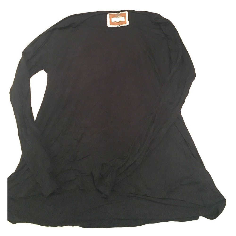 Black long sleeve tunic shirt
