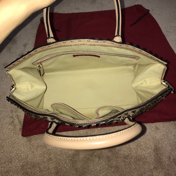 Valentino Dome Studded Taupe Bag - Picture 5 of 8