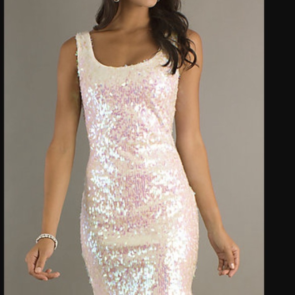 As U Wish White Sequin Dress