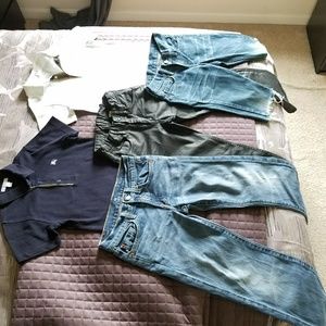 Burberry Polos, 7 jeans, H&M jeans, Levis shorts