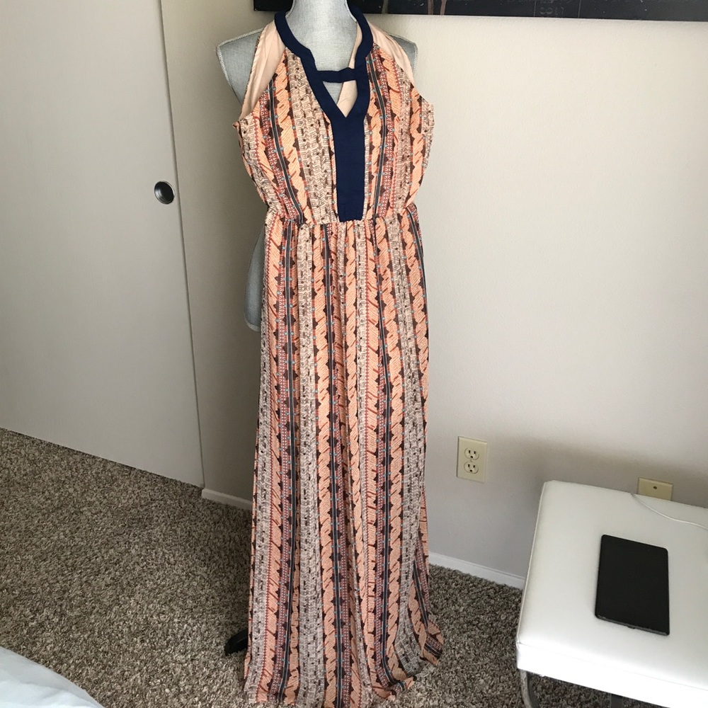 Orange colorful maxi