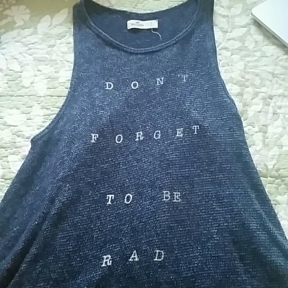 Hollister Navy Blue "Don't Forget to be Rad" tank