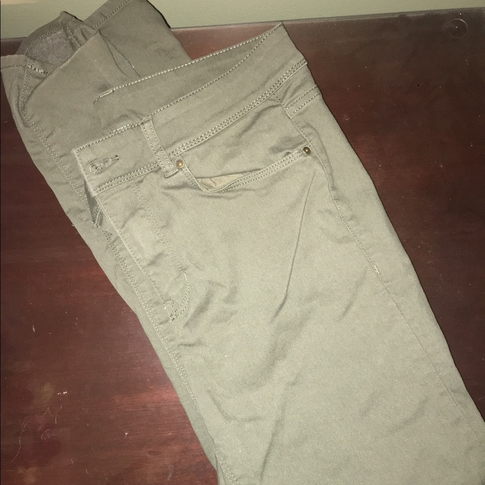 Divided Army Green Skinny Jeans