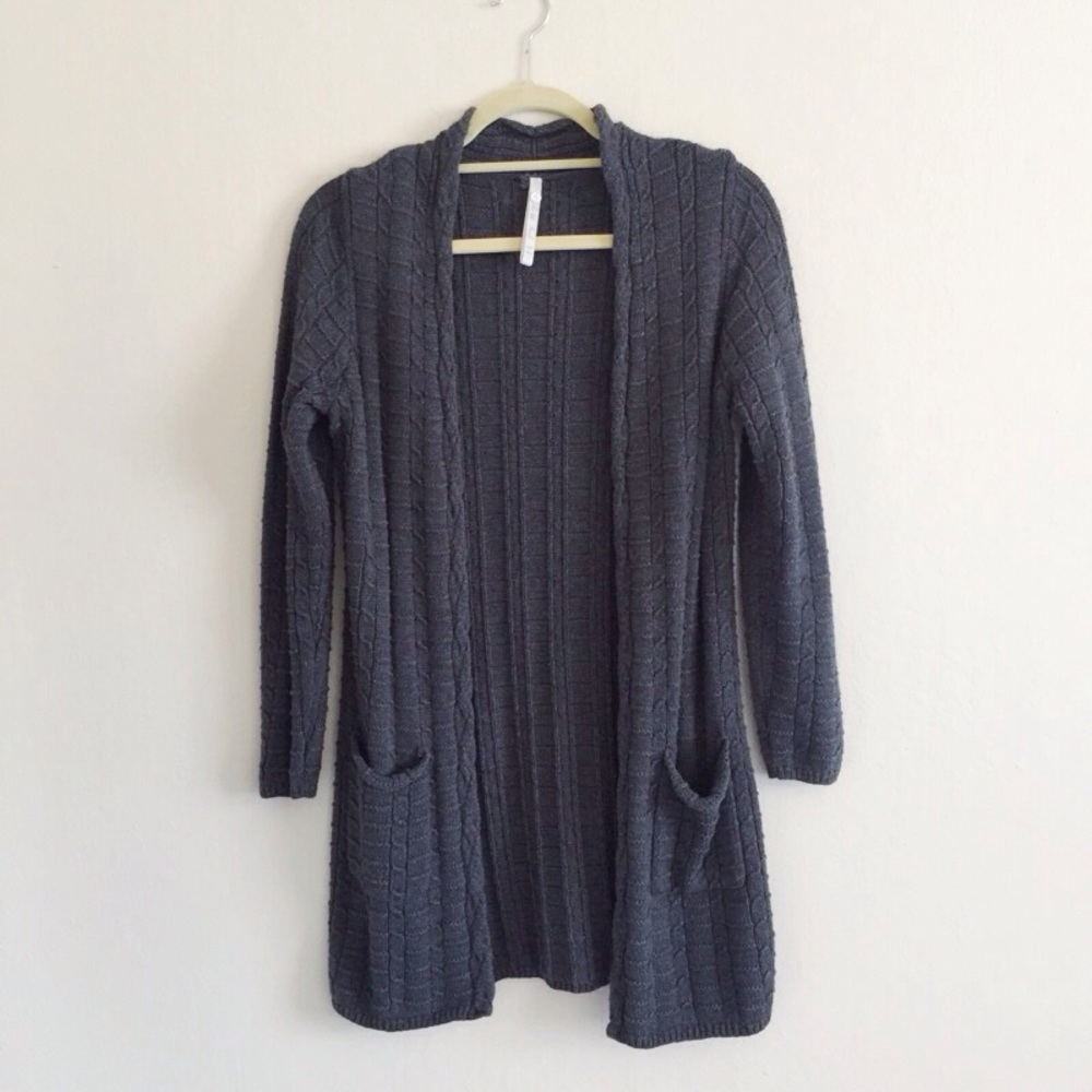 Textured Cable Knit Cardigan