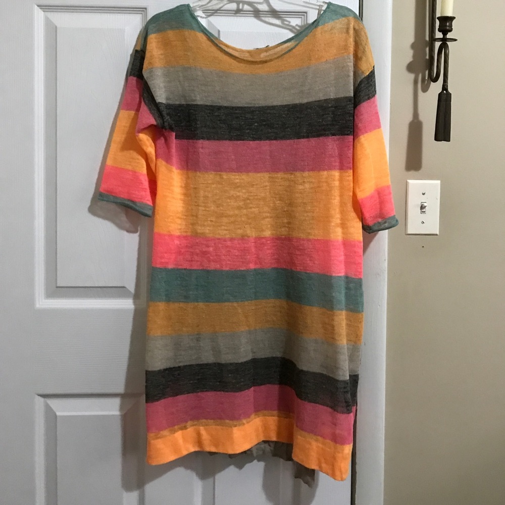 Hoss Intropia knit striped dress, size Medium.