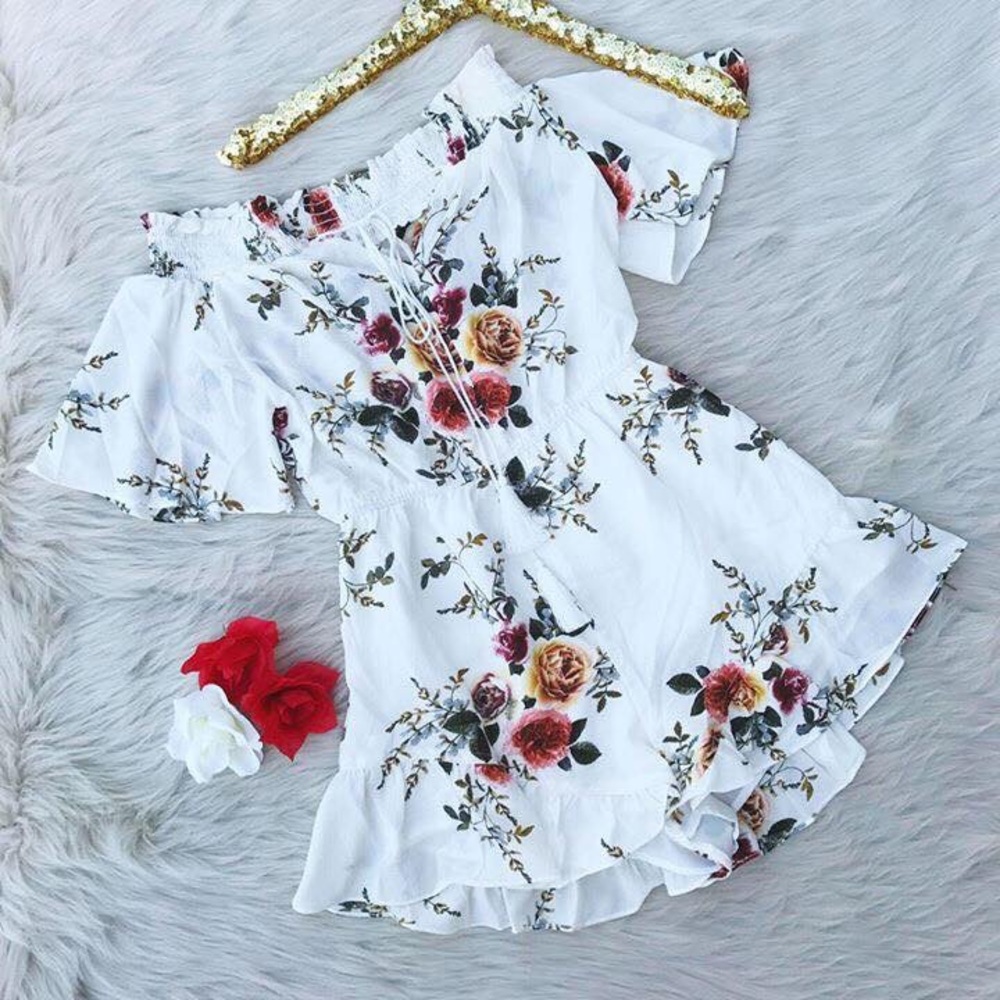 Floral Ivory Romper