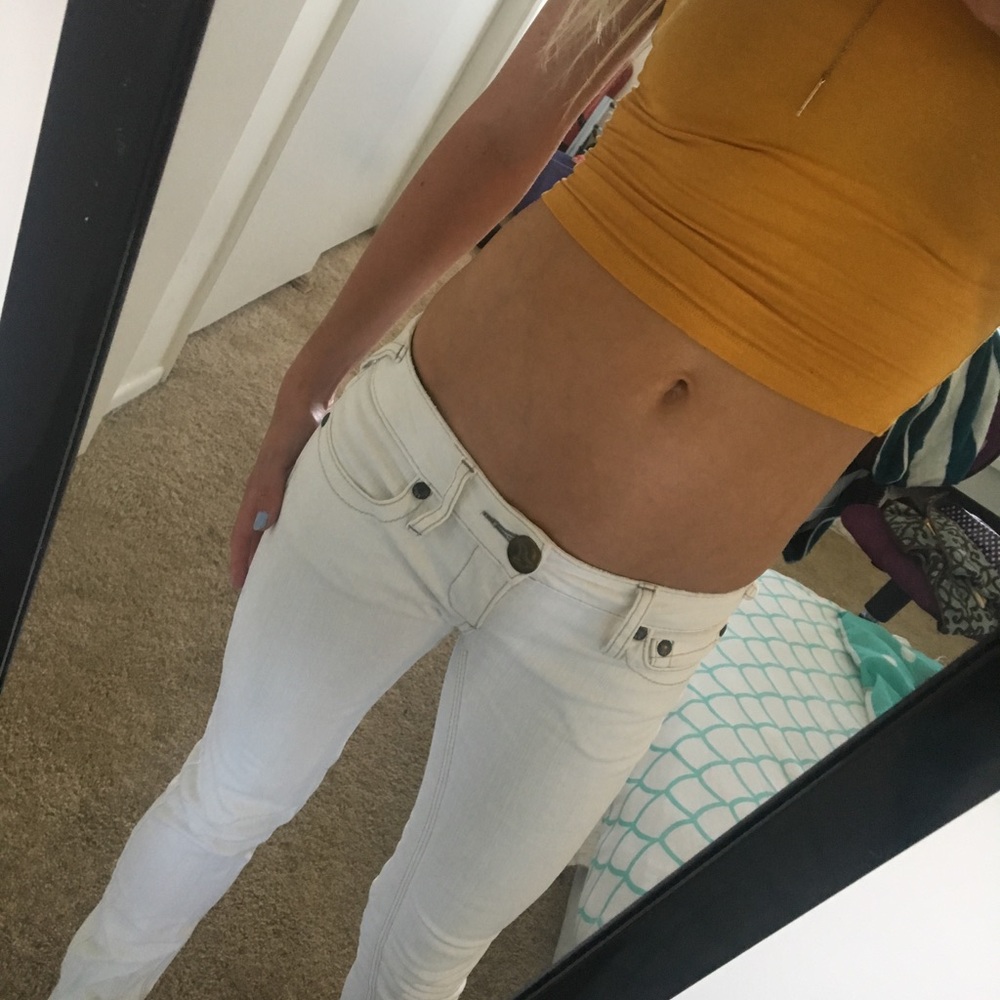 Free People white jeans