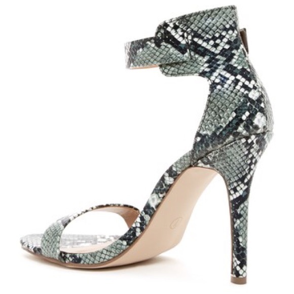 Chic Snakeskin Ankle Strap High Heel Sandal - Picture 4 of 4