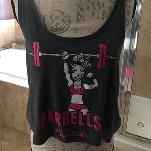 Barbells and Ponytails Flowy Crop Top