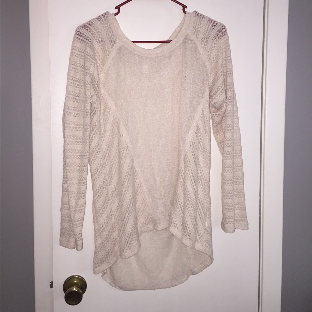 cream lacey top