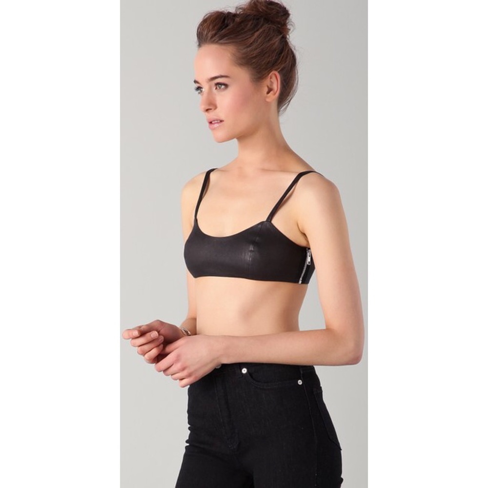 NWT Tess Giberson Leather Bandeau Bra Size 4