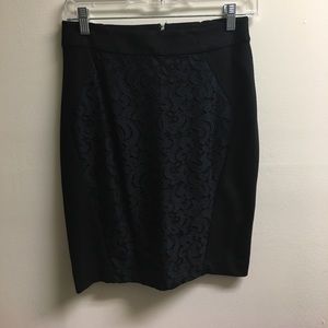 Loft Lace Paneled Skirt