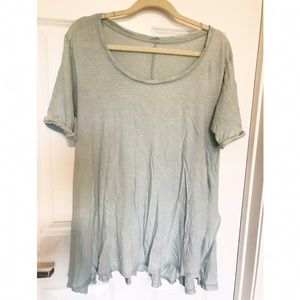 L mint loose fit tee Free People