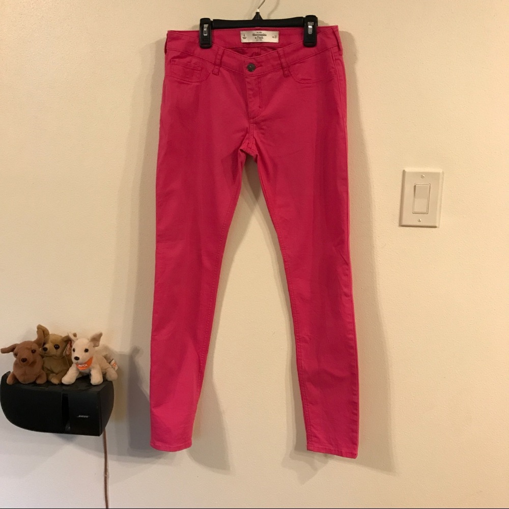 Hot pink jeans