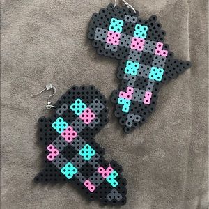 Africa shaped earrings