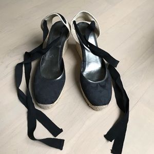 Coach lace up wedges