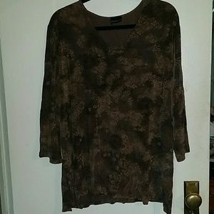 Knit brown/bronze top