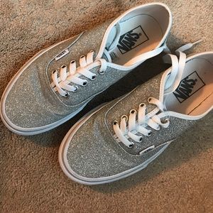 Sliver glitter Vans