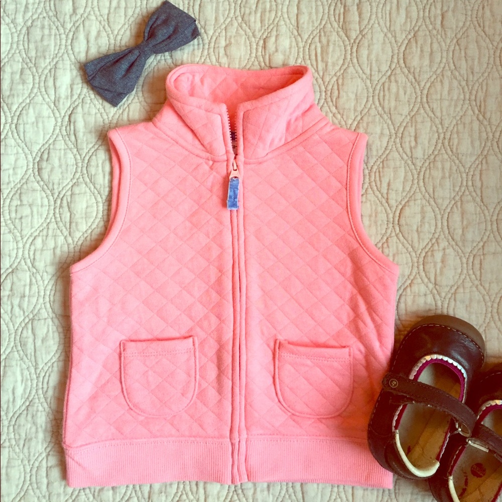 Carters Girls 18 Month Pink Quilted Vest
