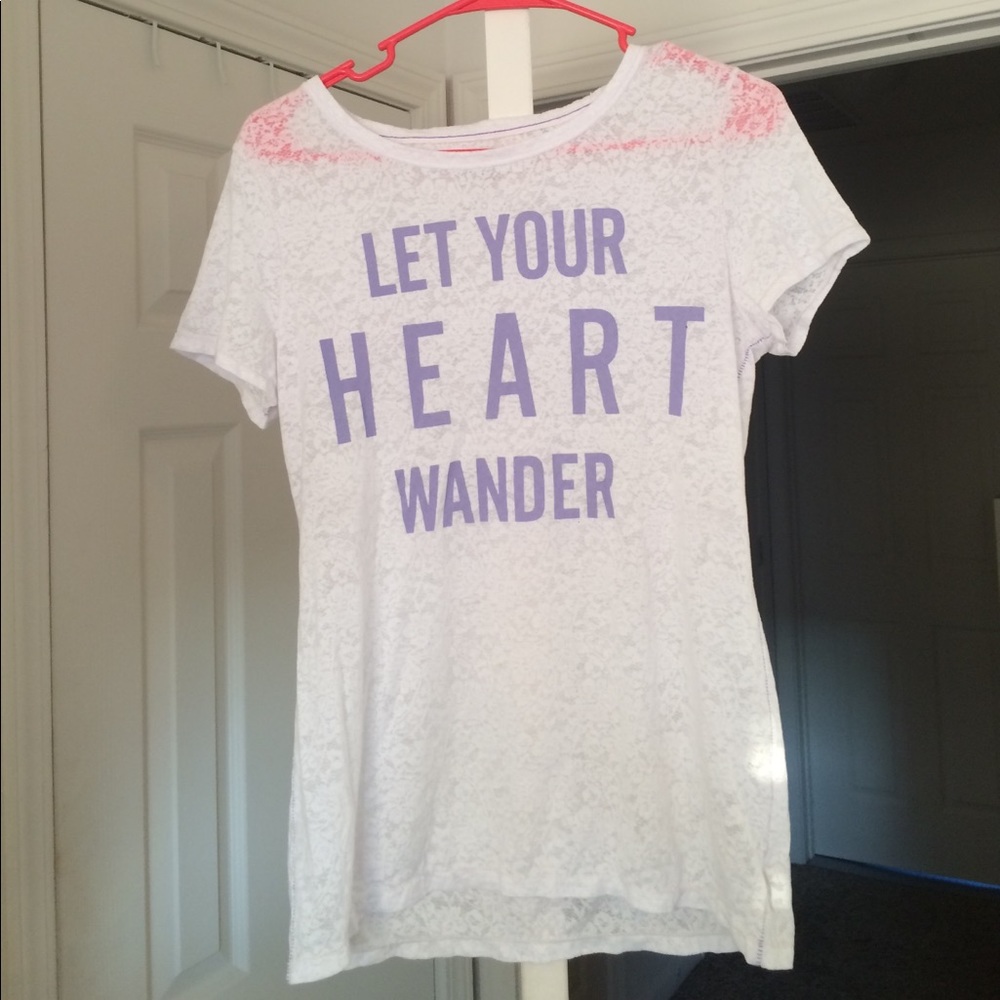 American Eagle Floral Sheer Tee