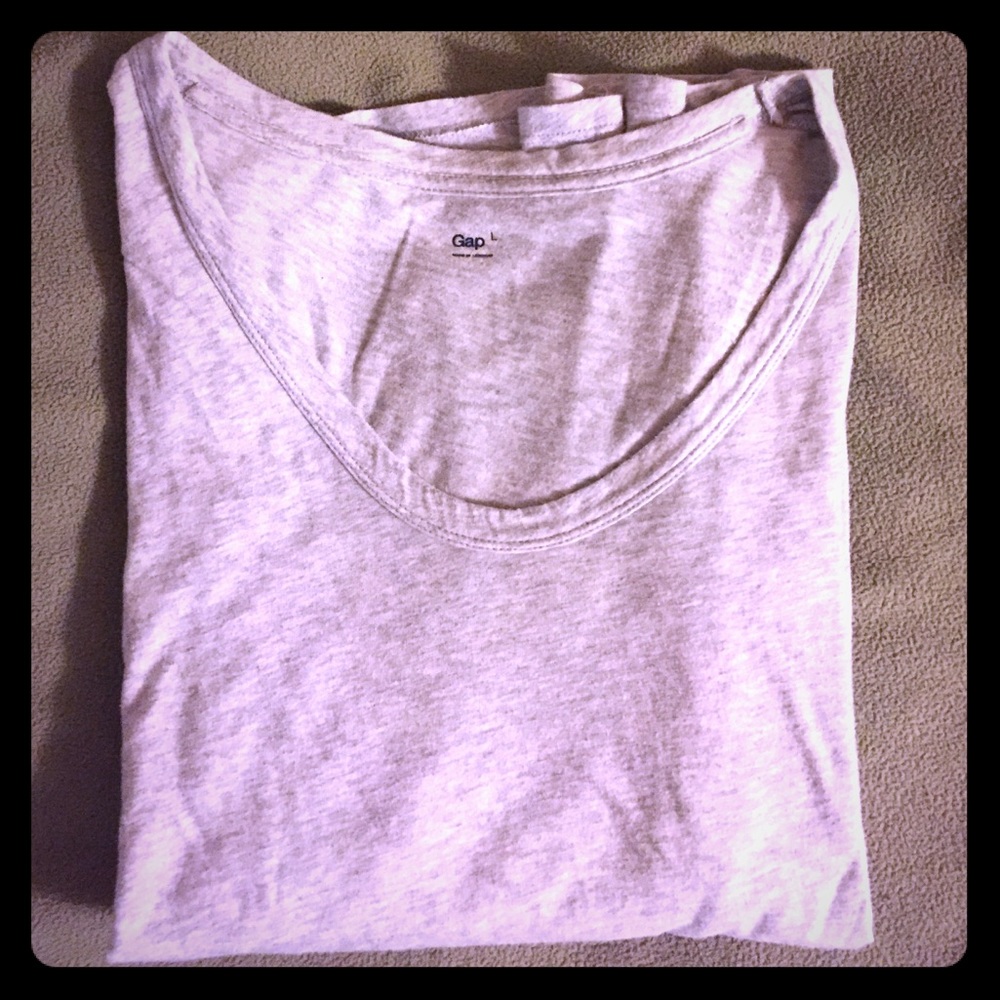 Long Sleeved Gap Scoop Neck Top