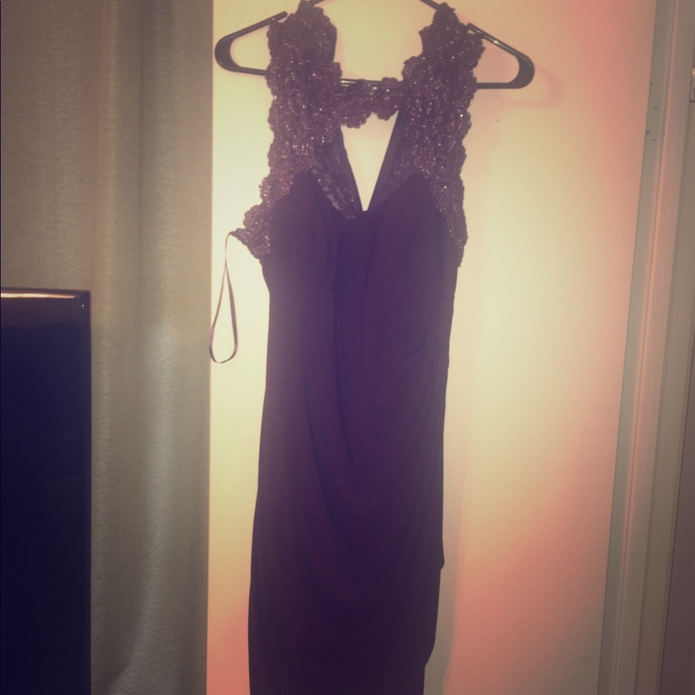 Cute plum dress with shimmer detail