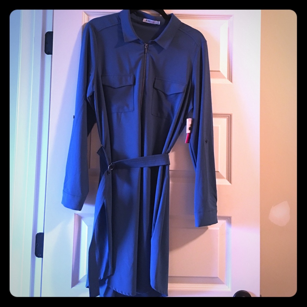 Just Fab belted shirt dress.