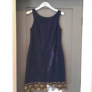 Lilly Pulitzer Dawson Dress with Gold Sequins Trim