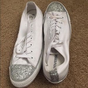 Converse glitter shoes