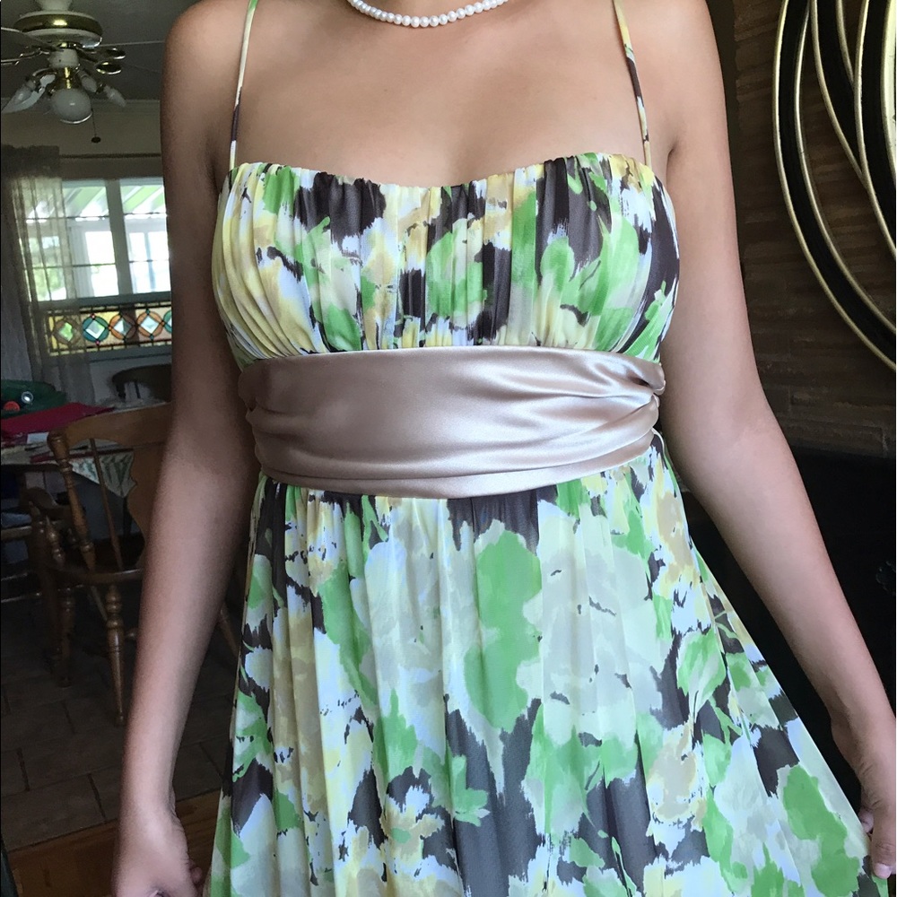 Speechless dress floral pattern satin belt