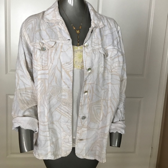 Chico's Tops - Chico's 100% Linen Shirt/Jacket