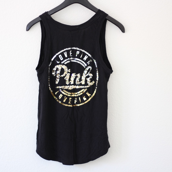 ☀️ PINK (Victoria's Secret) Black Tank Top - Picture 3 of 3