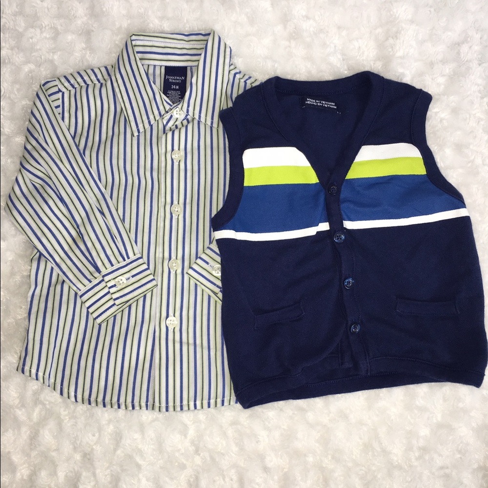 Jonathan Strong Button Down Shirt With Vest