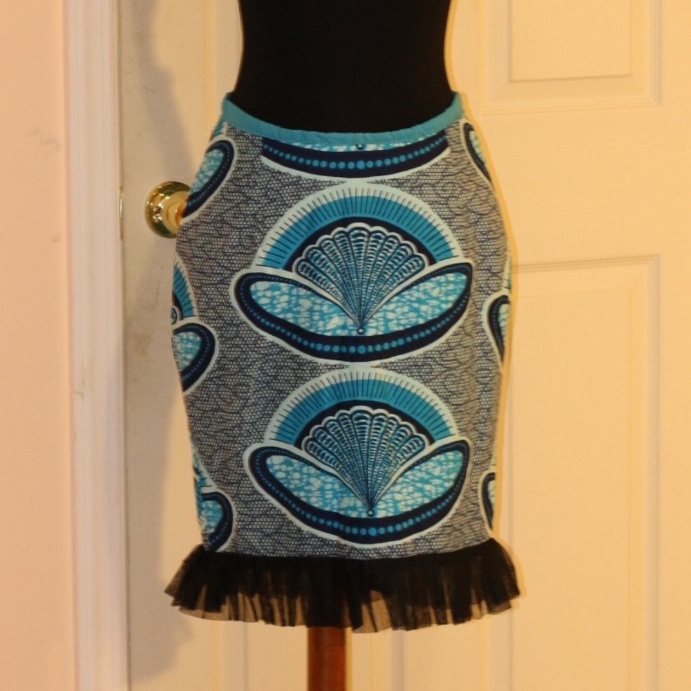 African print skirt