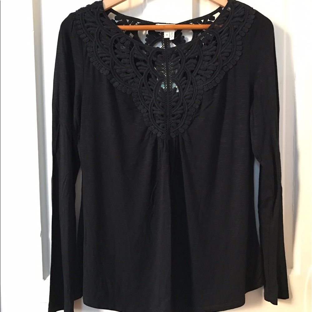 Anthropologie Meadow Rue Black top