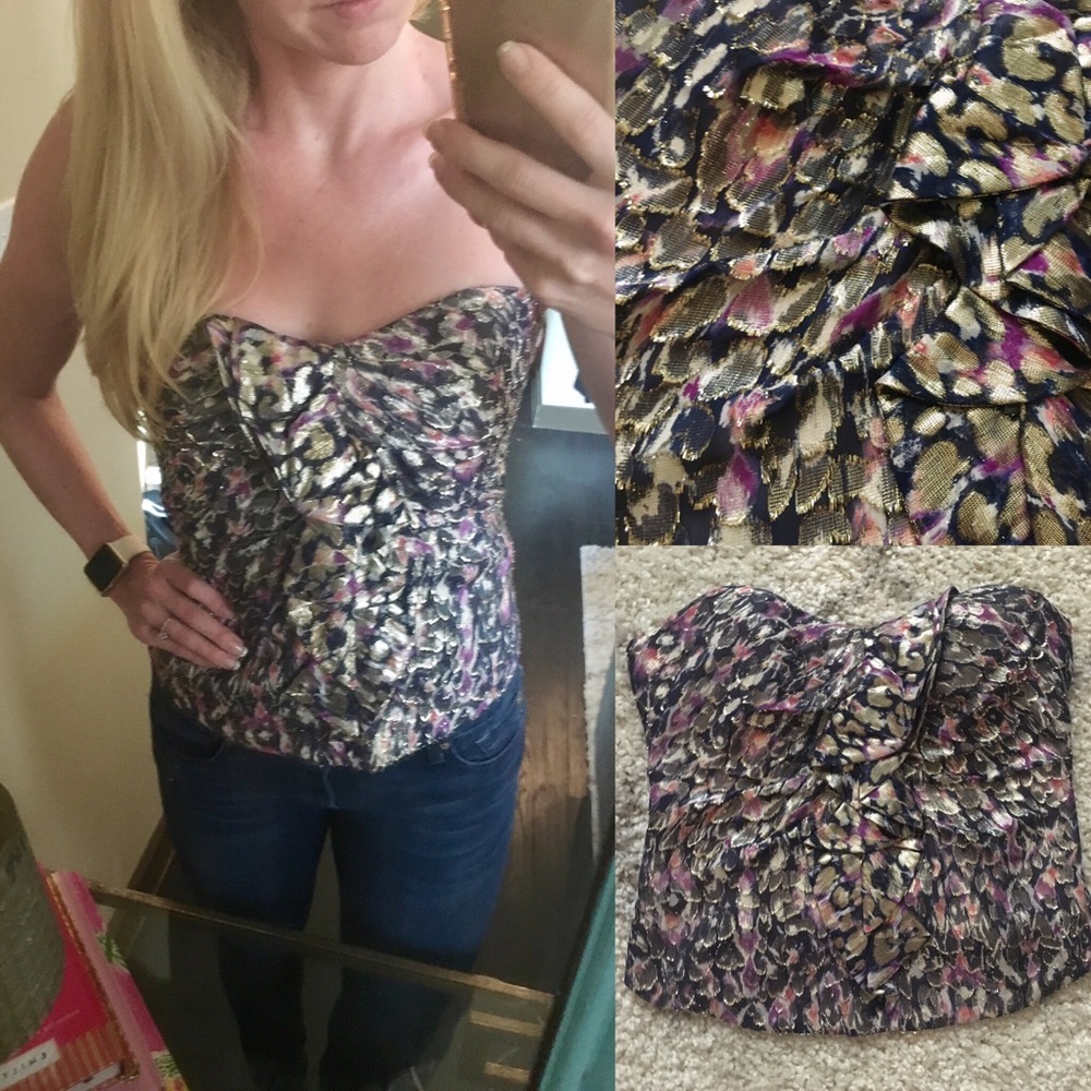 Elie Tahari Strapless top size small