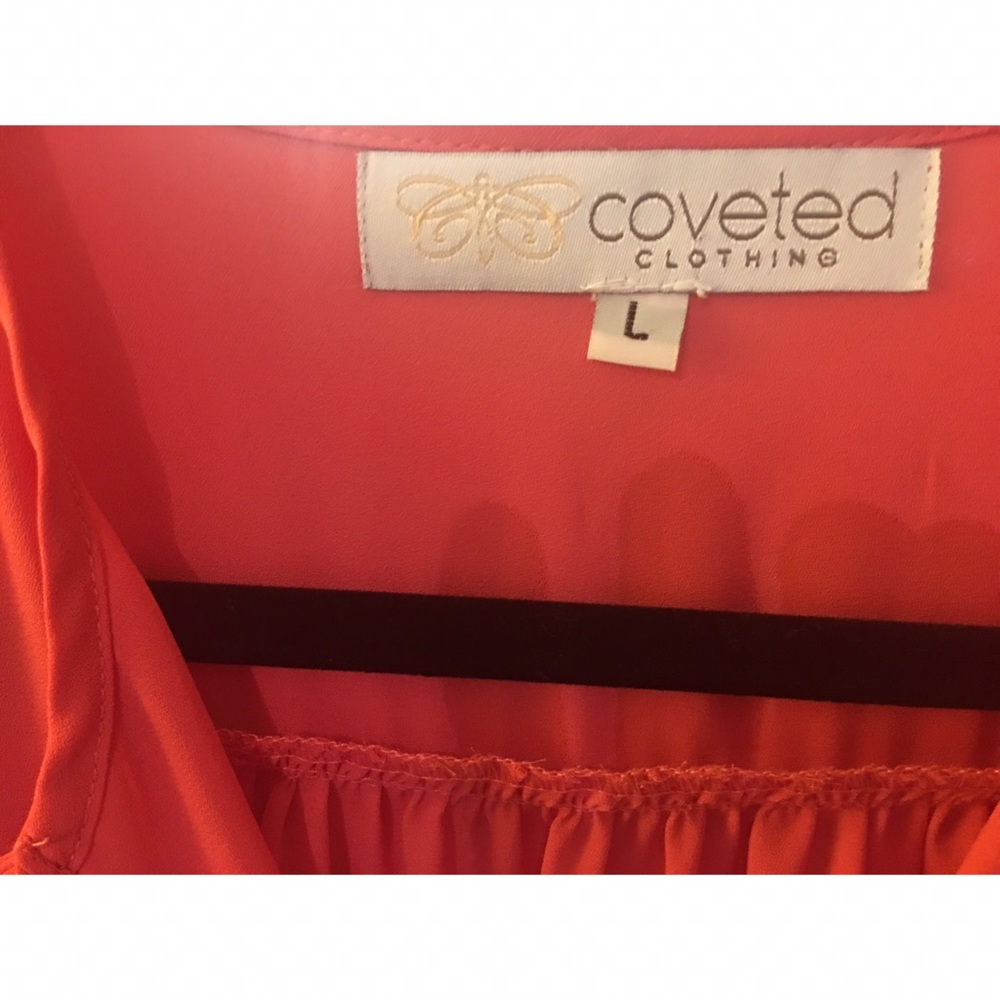 Coveted Brand Size L orange dress - Picture 2 of 3