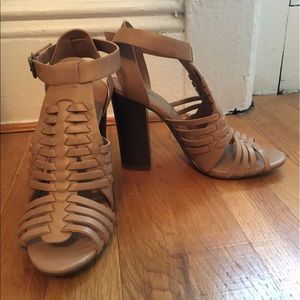 Tan Strappy Heels
