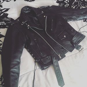 SALE 100% Leather Vintage Moto Jacket