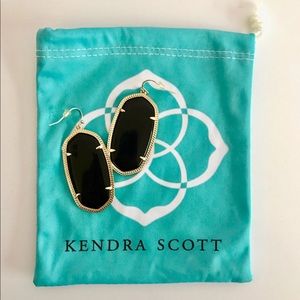 Kendra Scott Danielle Earrings, Black and Gold